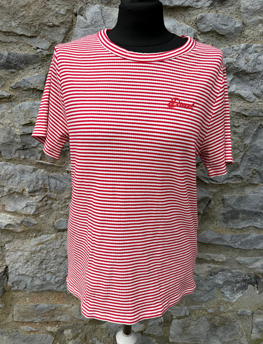 Red stripy T-shirt uk 12-14