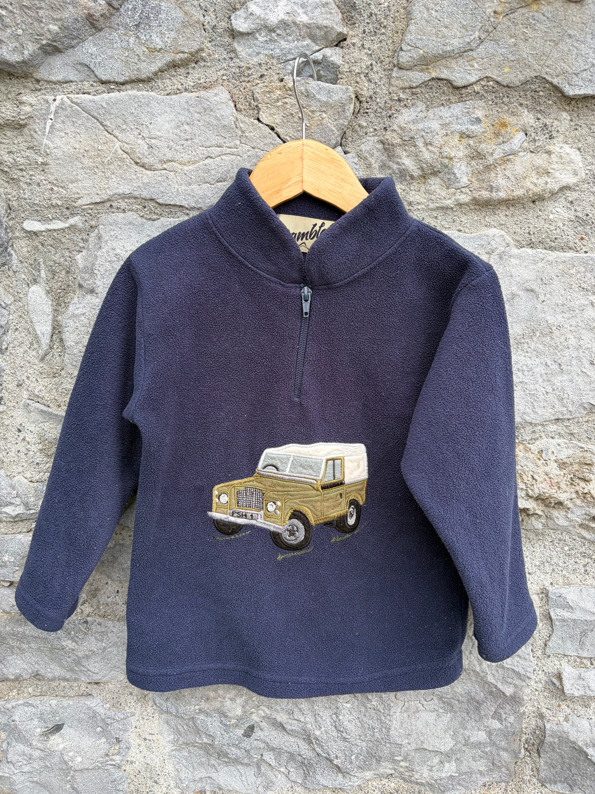 Y2K jeep navy fleece  4-5y (110cm)