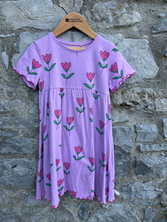 Pink flowers dress  5-6y (110-116cm)