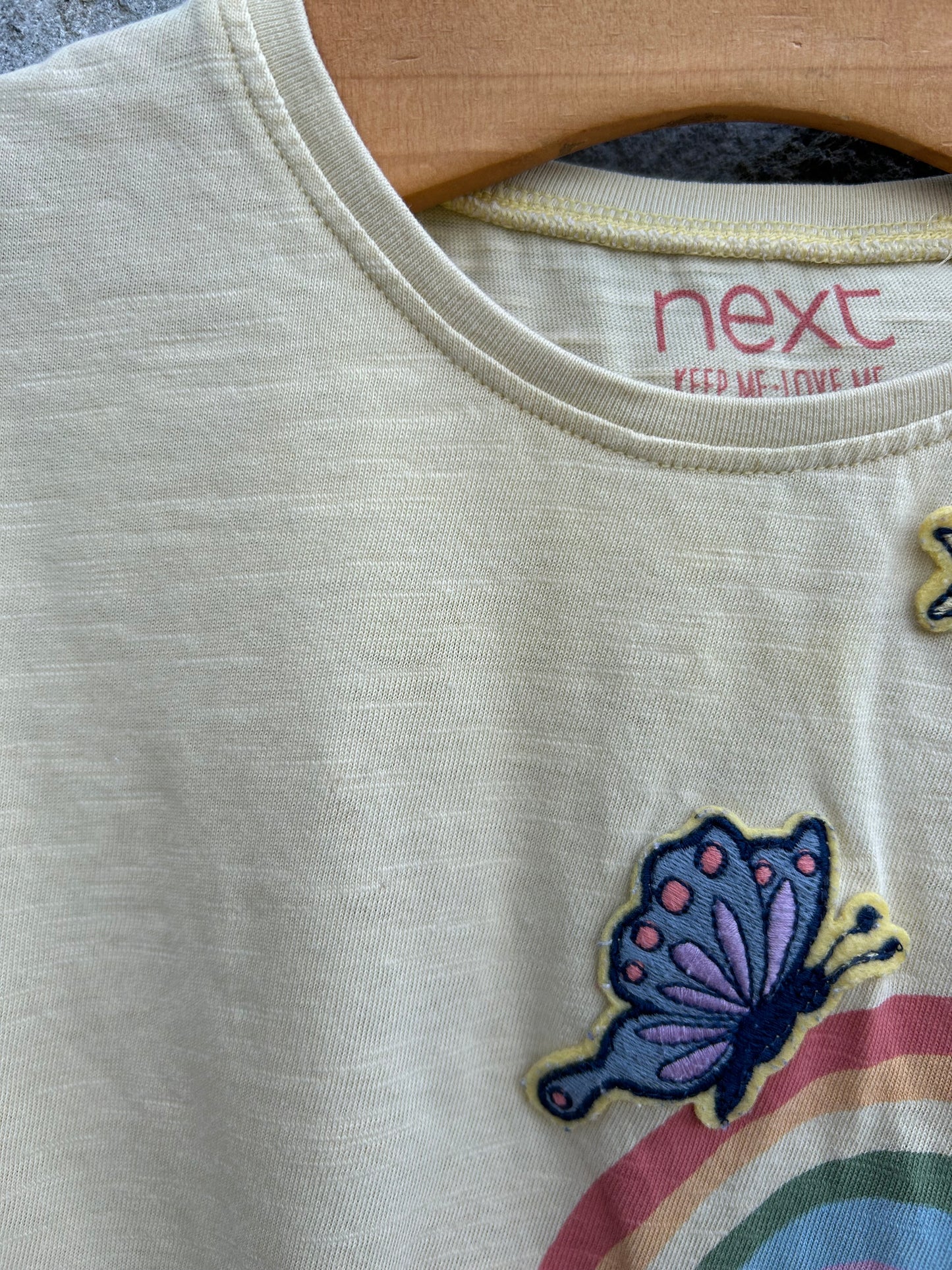 Butterflies yellow T-shirt  2-3y (92-98cm)