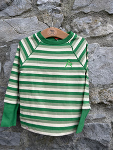 Green stripy top  2y (92cm)