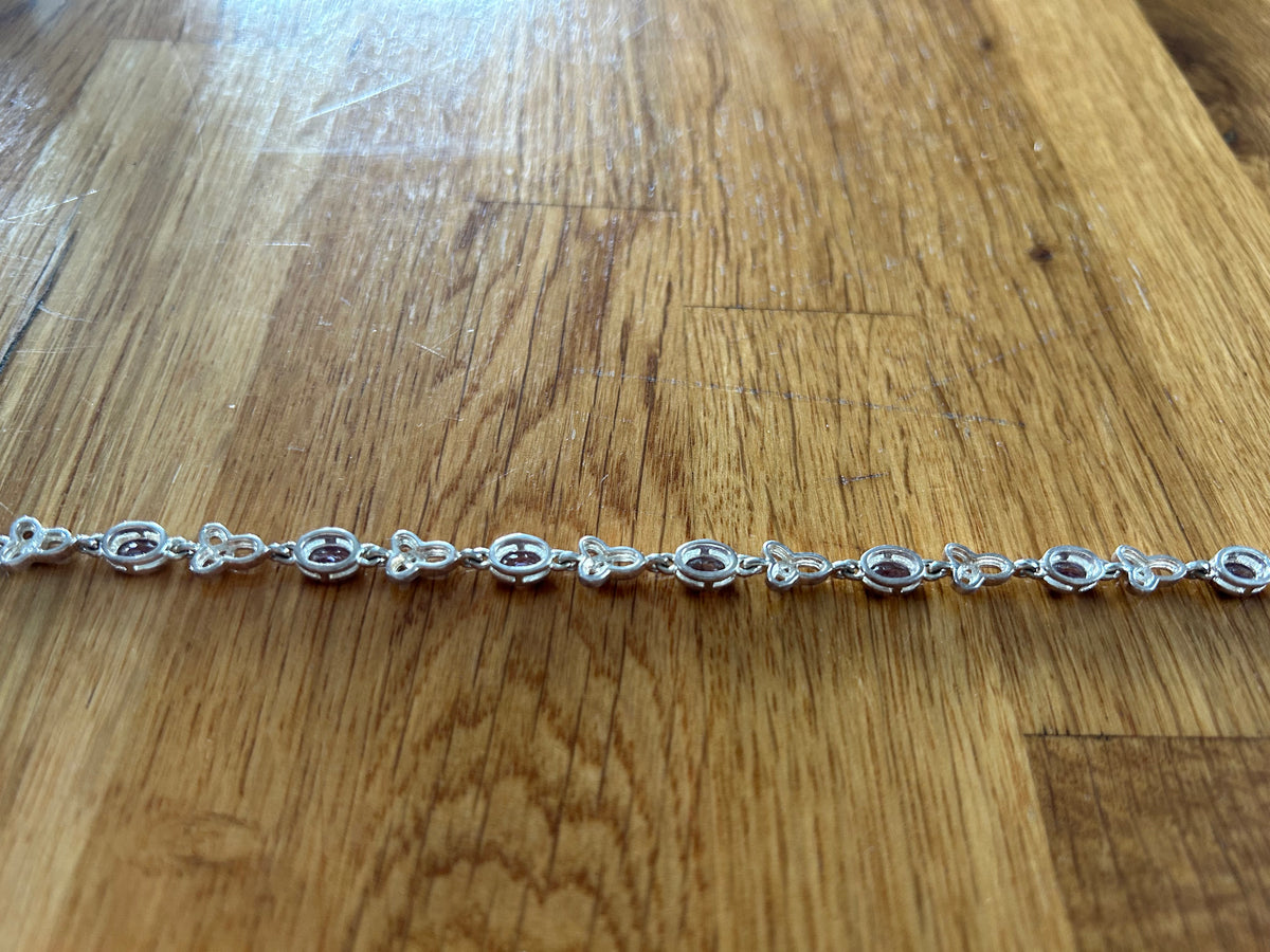 Amethyst&silver Celtic bracelet