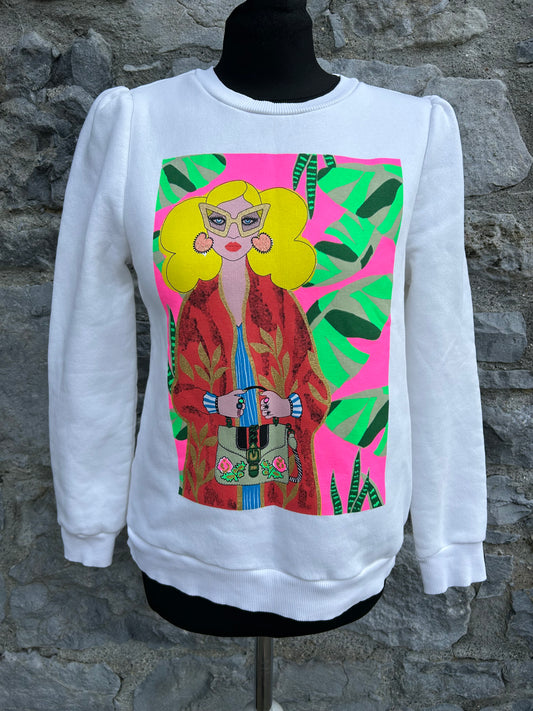 Fashion diva white sweatshirt  uk 8