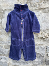 Load image into Gallery viewer, Navy velour jumpsuit  3m (62cm)
