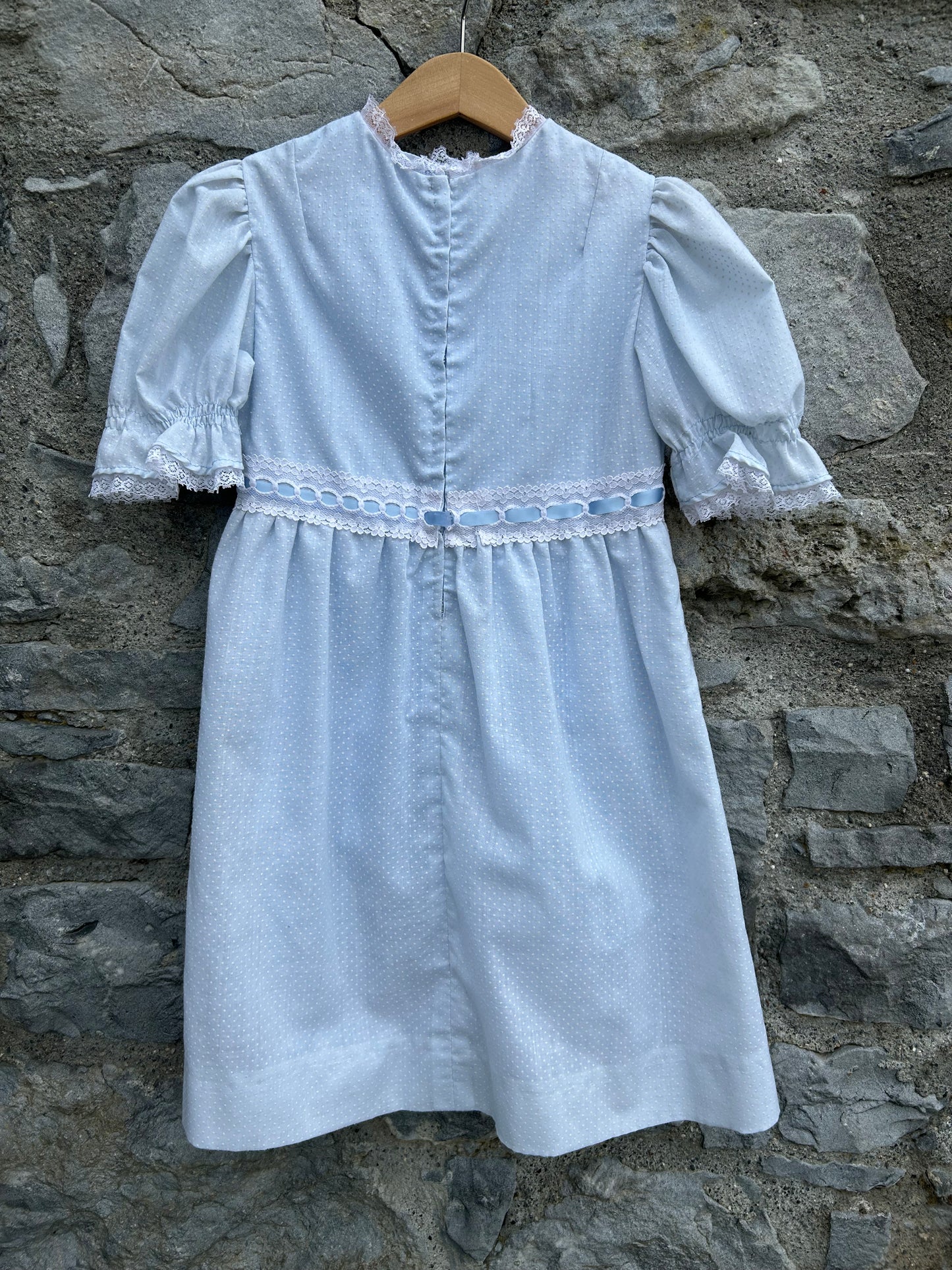 80s blue spotty dress  5-6y (110-116cm)