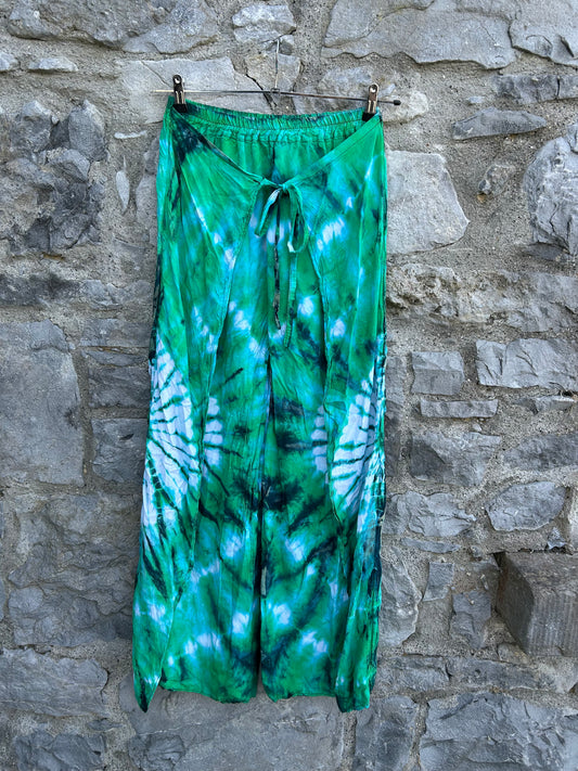 Green tie dye pants uk 8-10