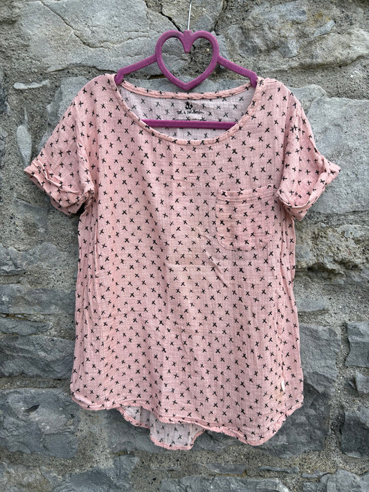 Pink sheer top  8y (128cm)