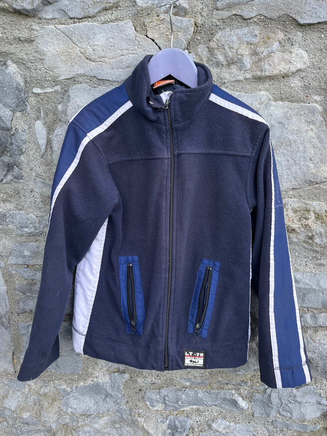 Y2K navy fleece jacket  9-10y (134-140cm)