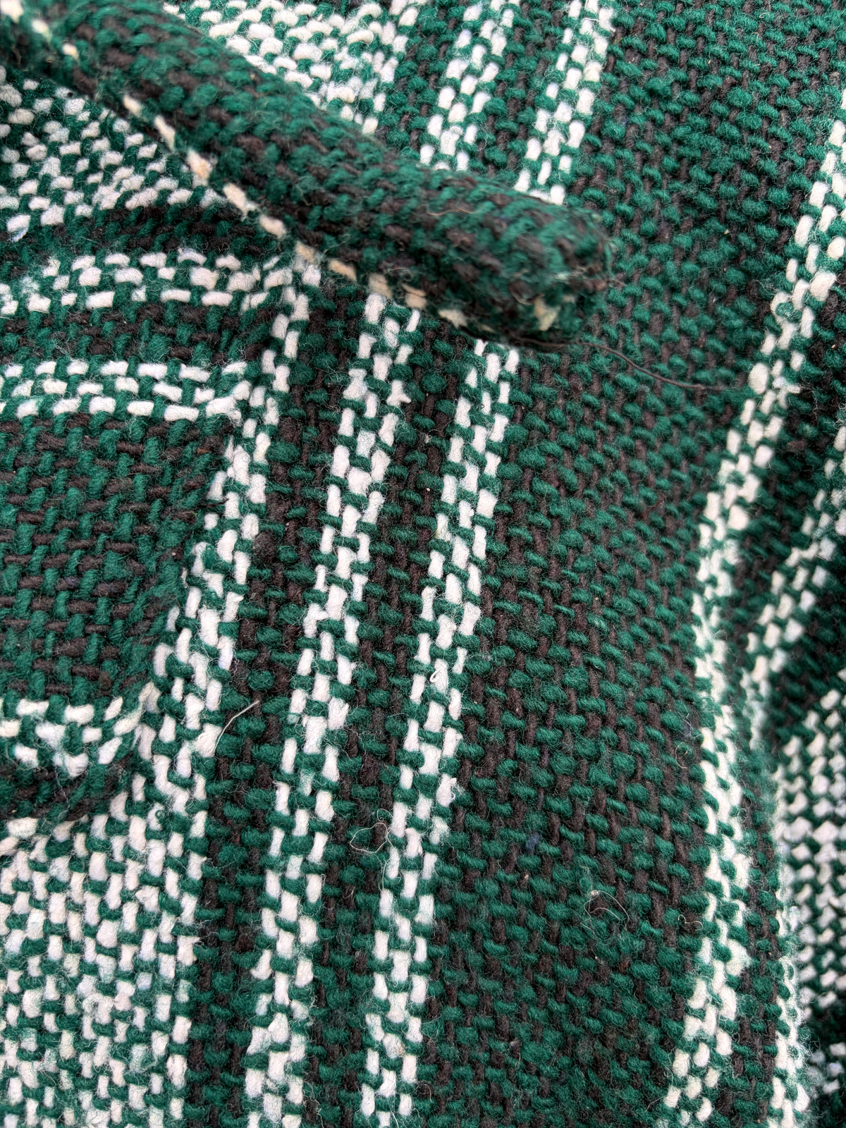 Green stripy Baja hoodie M-L