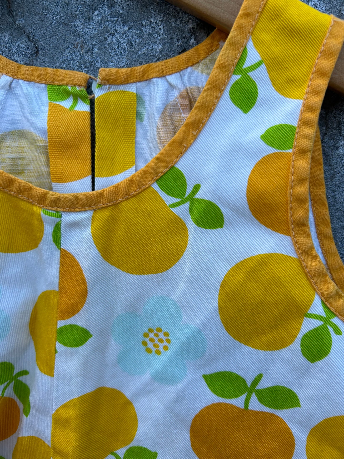 80s oranges top  2-3y (92-98cm)