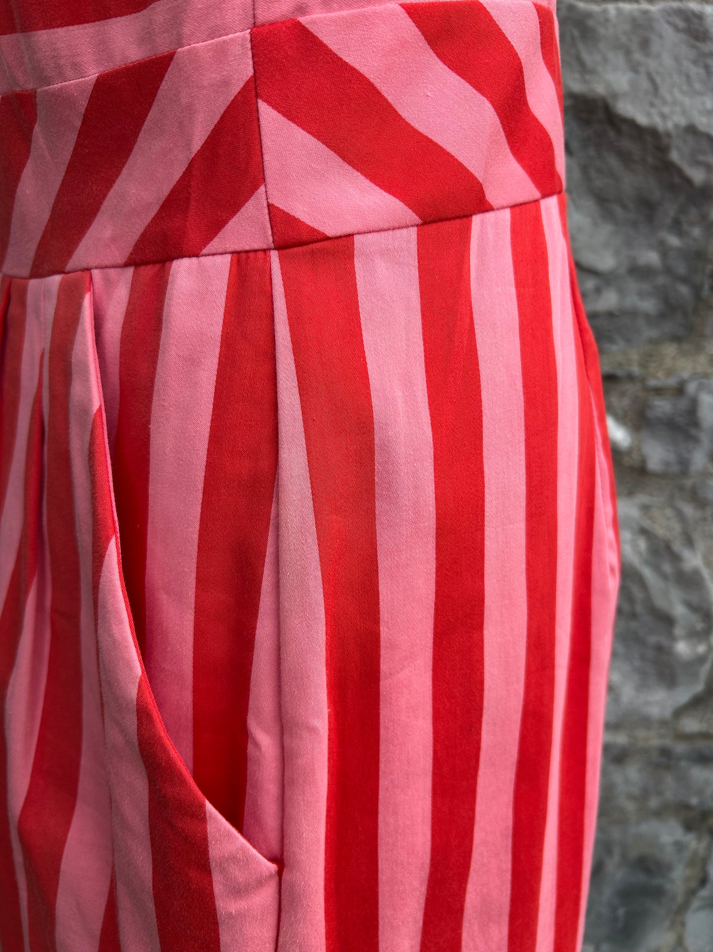 Pink stripy dress uk 10