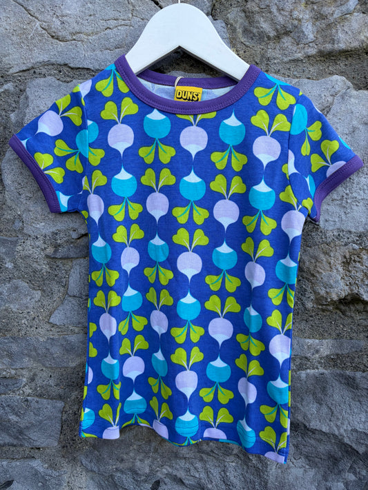 Big radish blue T-shirt  5y (110cm)