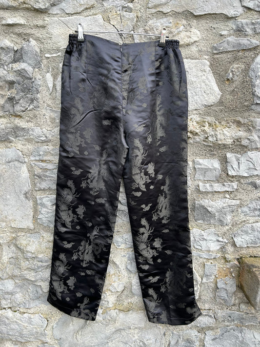 90s black orient pants uk 10