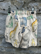 Load image into Gallery viewer, Wild animals beige shorts  2-3y (92-98cm)
