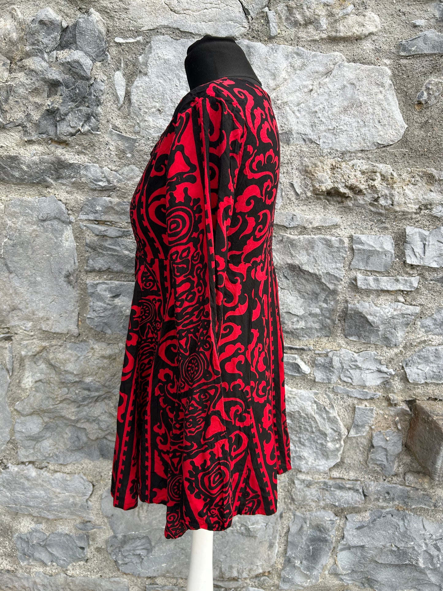 90s red&black tunic uk 8-10