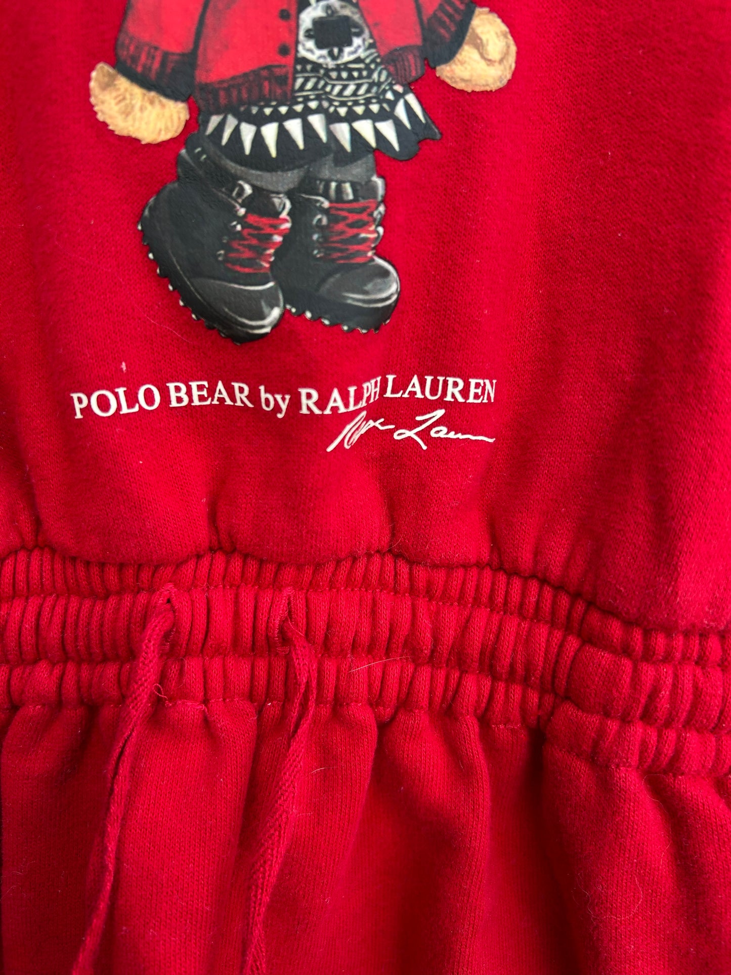 RL Bear red sweat dress 2y (92cm)
