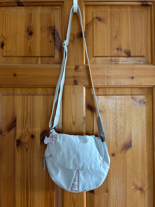 Cream&pink crossbody bag
