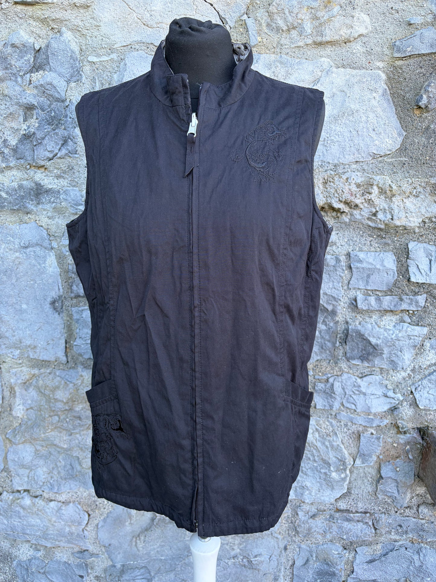Y2K botanic print reversible gilet uk 12