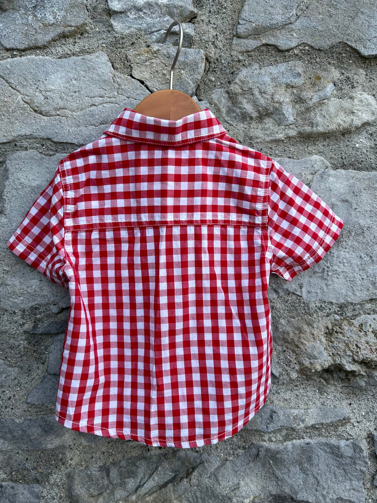 Red gingham shirt   9-12m (74-80cm)