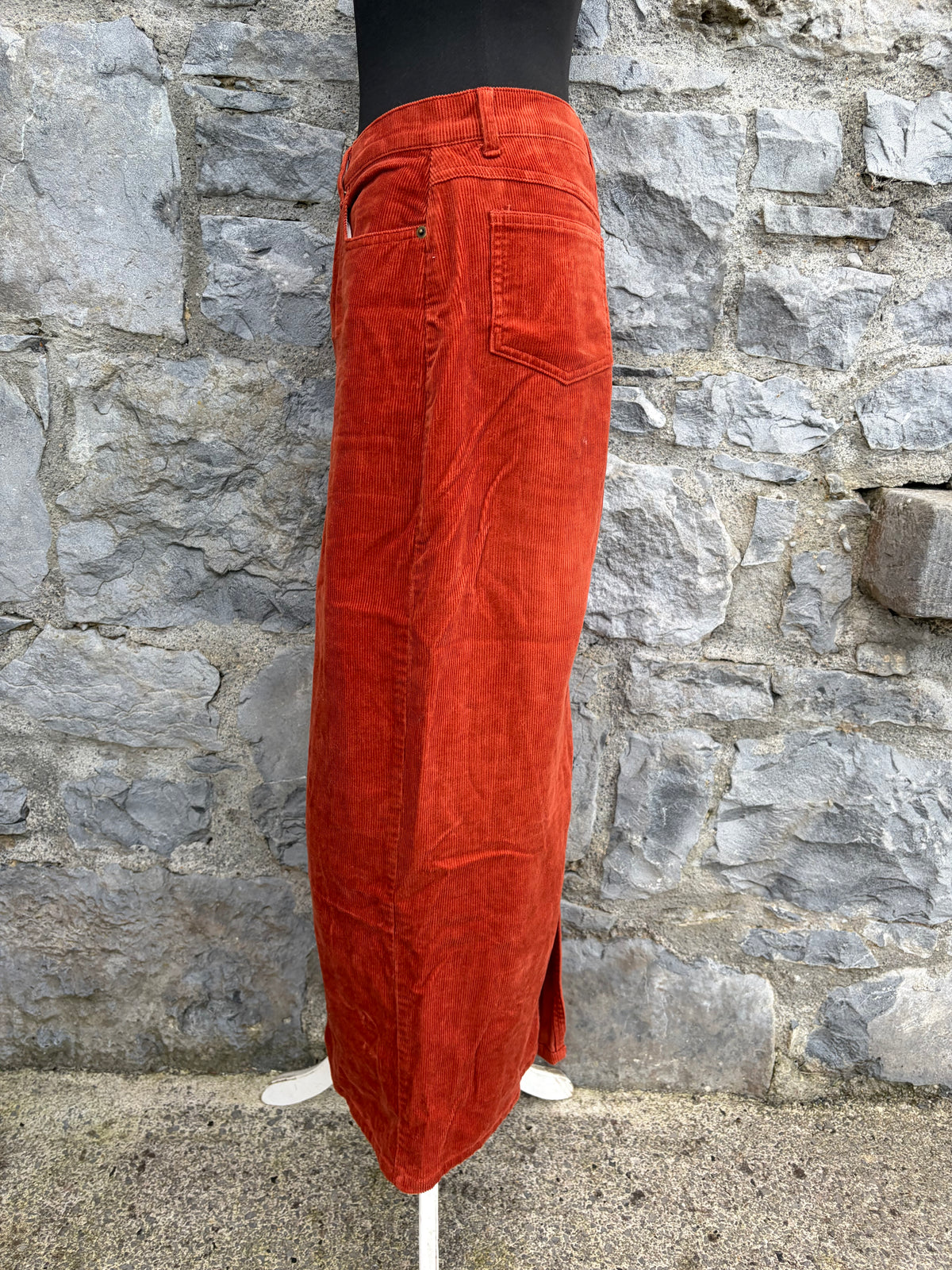 90s Rusty cord skirt uk 10-12