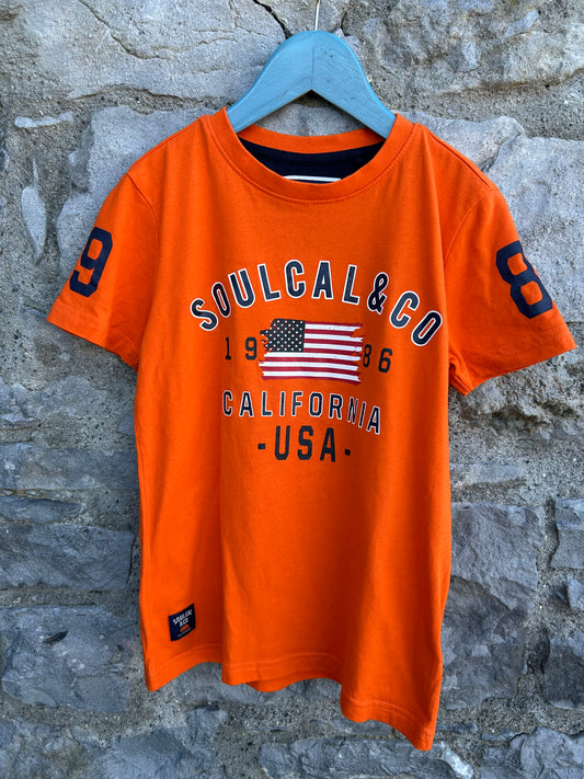 Orange T-shirt  7-8y (122-128cm)