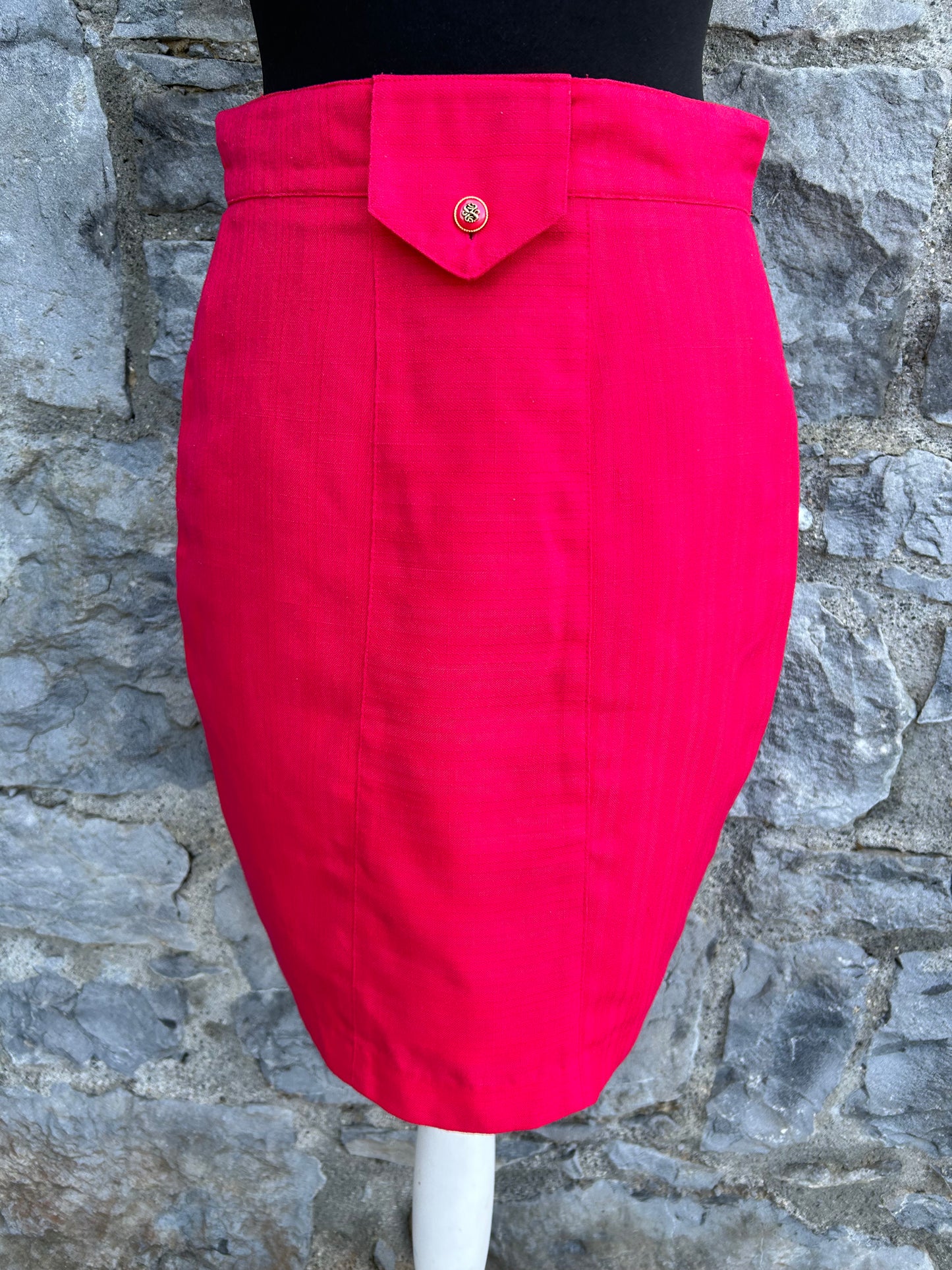 80s red skirt uk 10