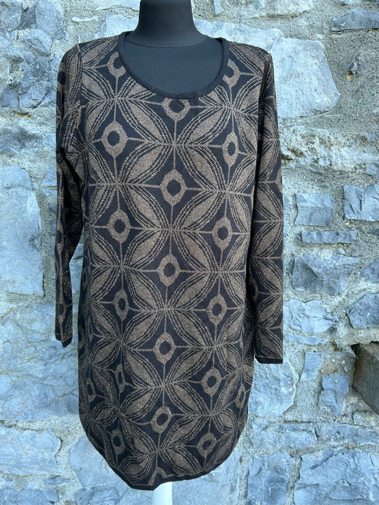 Brown sparkly geometric tunic uk 18