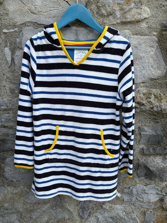 Black&white stripy terry hoodie 8-9y (128-134cm)