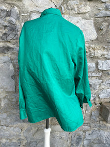 80s emerald blouse uk 14