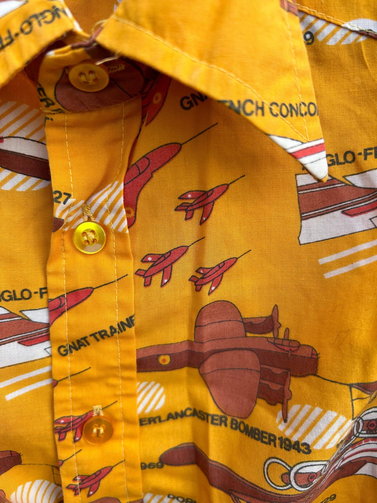 70s planes shirt  12-18m (80-86cm)