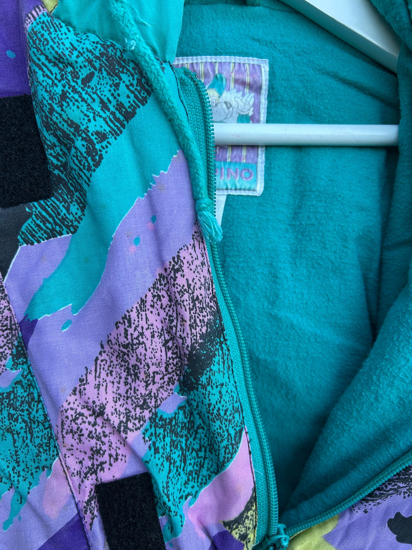 80s Teal&purple jacket 4-5y (104-110cm)