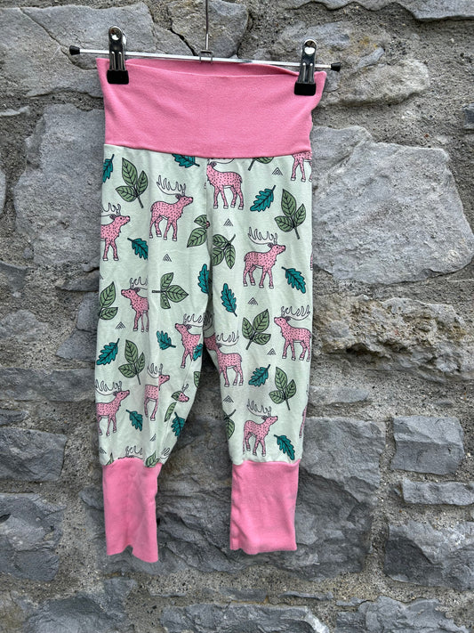 Moose green rib pants  2-3y (92-98cm)