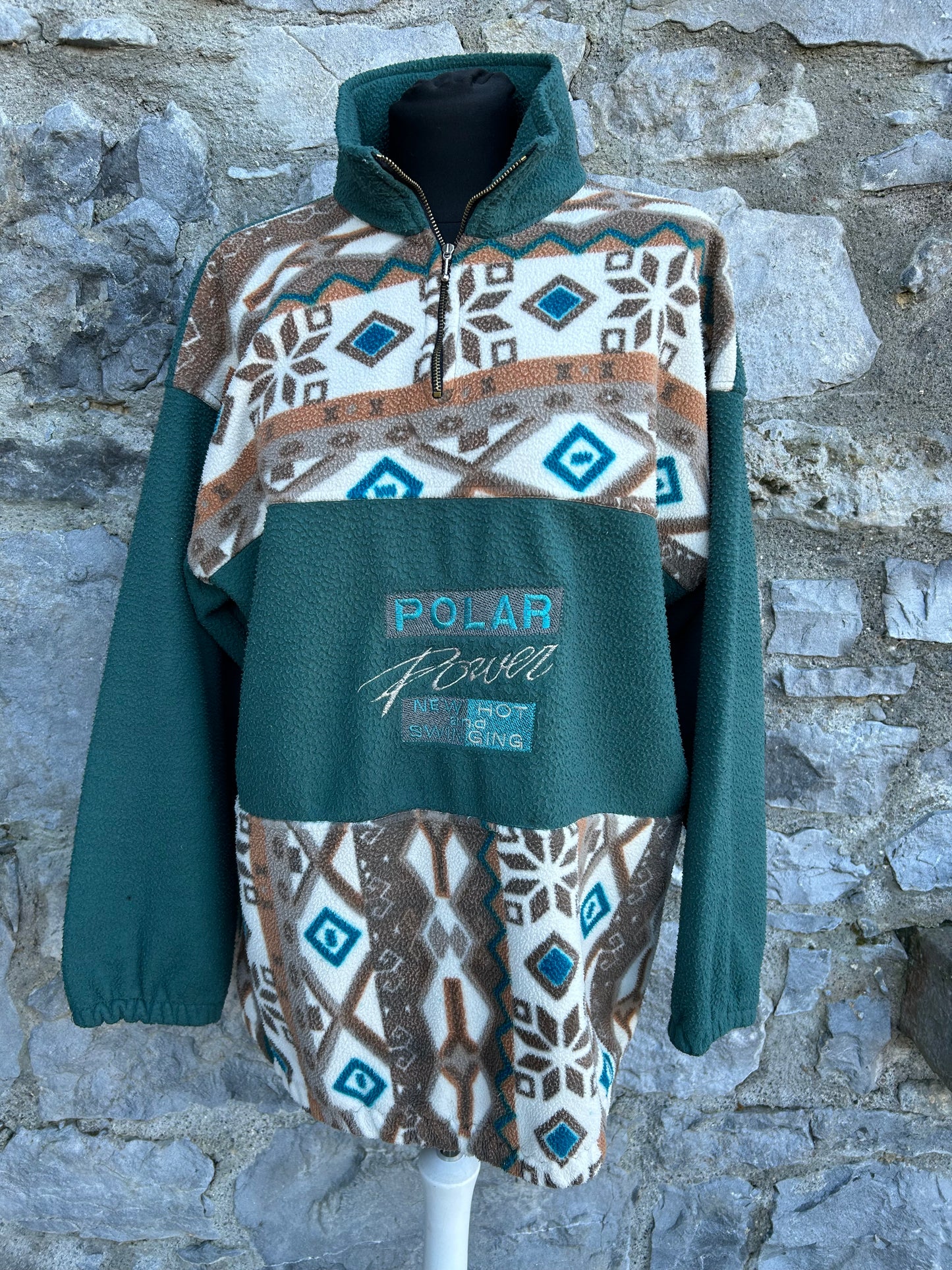 90s Polar green fleece Medium