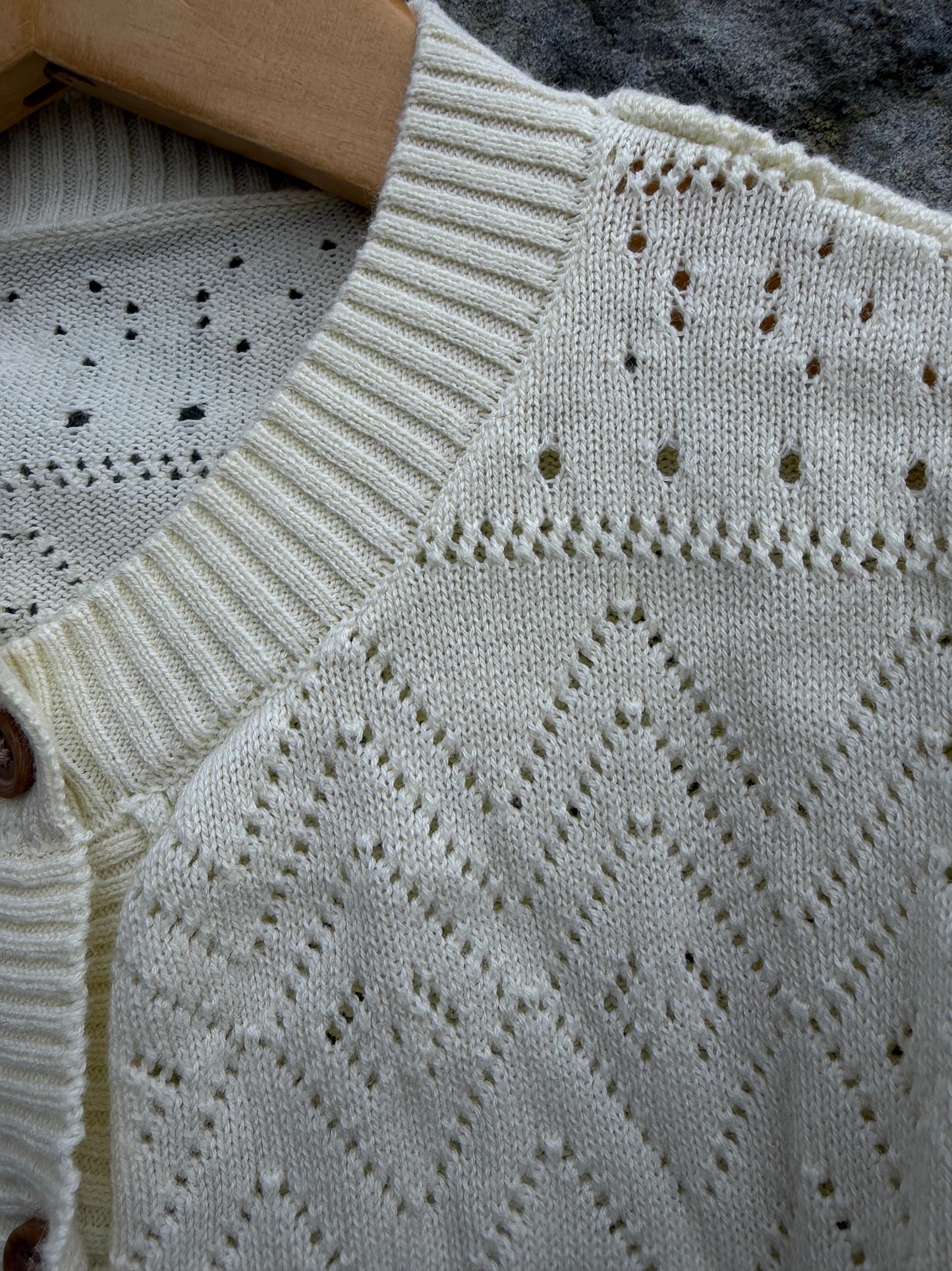 Ivory pointelle cardigan  2-3y (92-98cm)