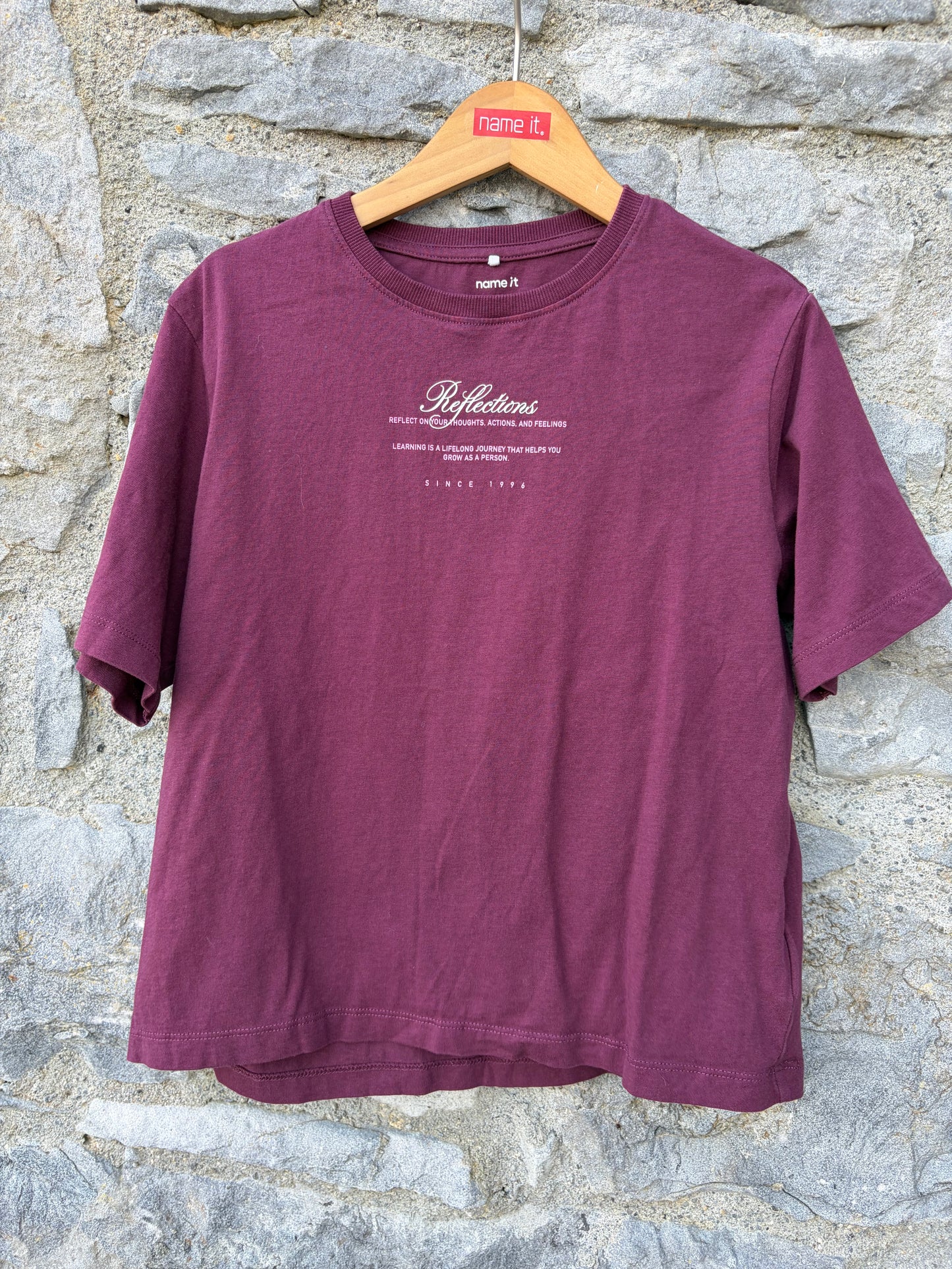 Reflections maroon T-shirt  9-10y (134-140cm)