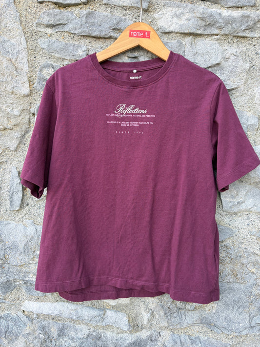 Reflections maroon T-shirt  9-10y (134-140cm)