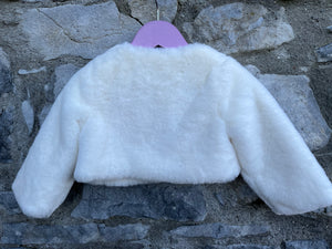 White furry short jacket  6-9m (68-74cm)