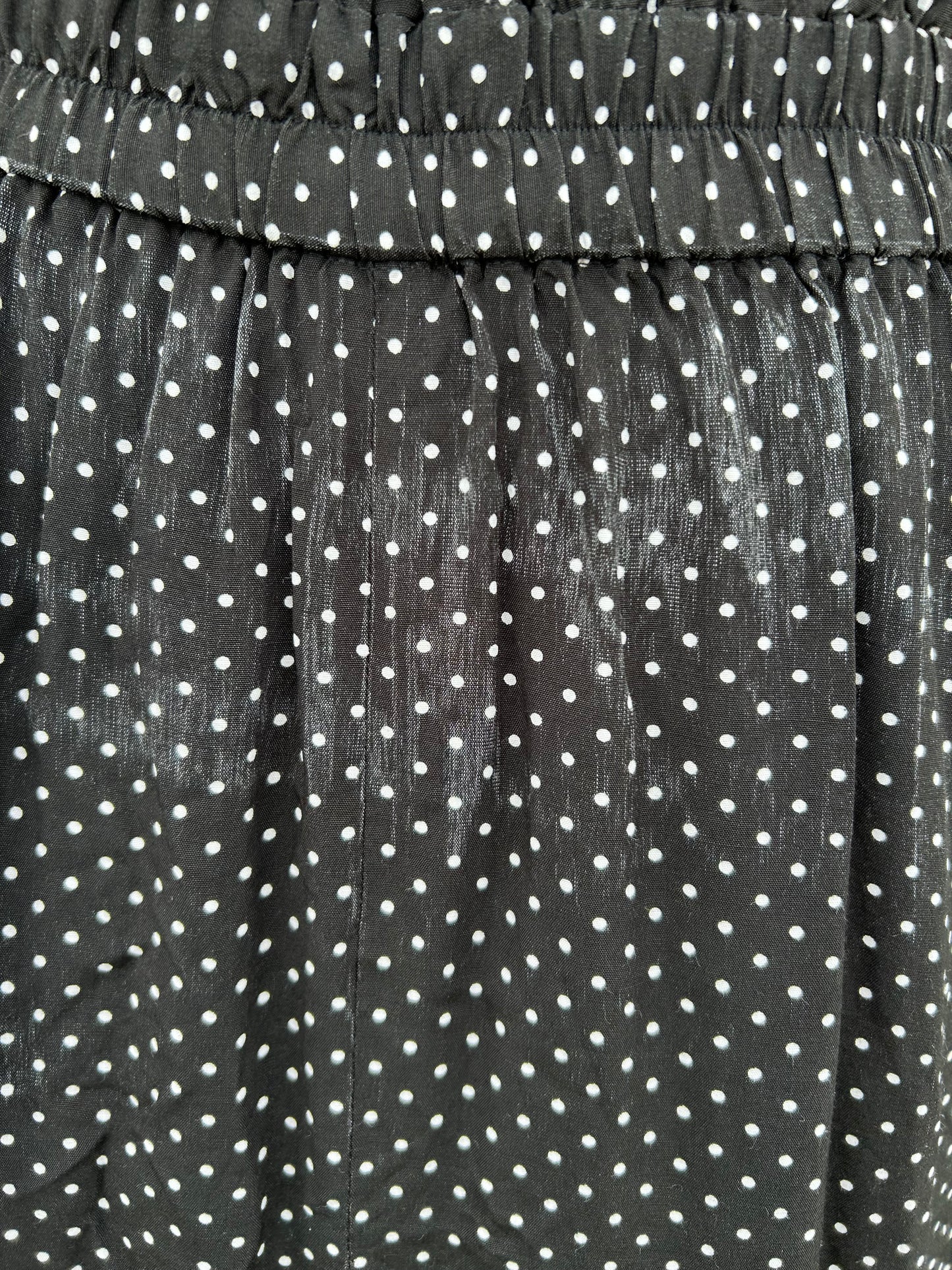 80s black spotty fix wrap dress uk 14