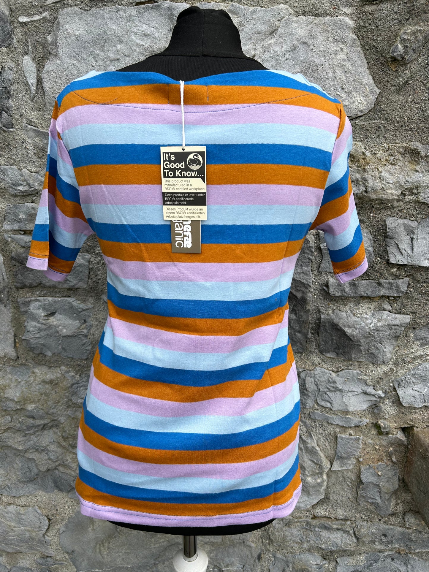 Blue stripy top uk 8-10