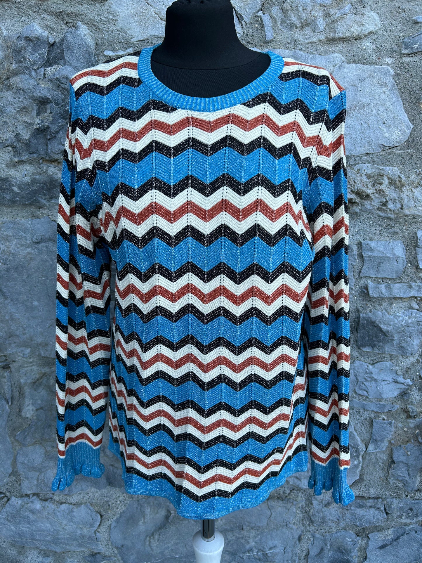 Blue chevron jumper uk 14