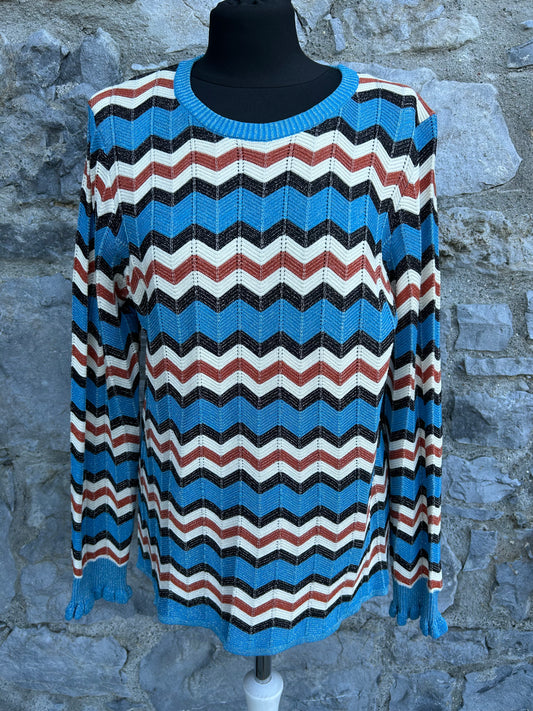 Blue chevron jumper uk 14