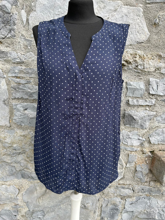 Navy spotty top uk 16-18