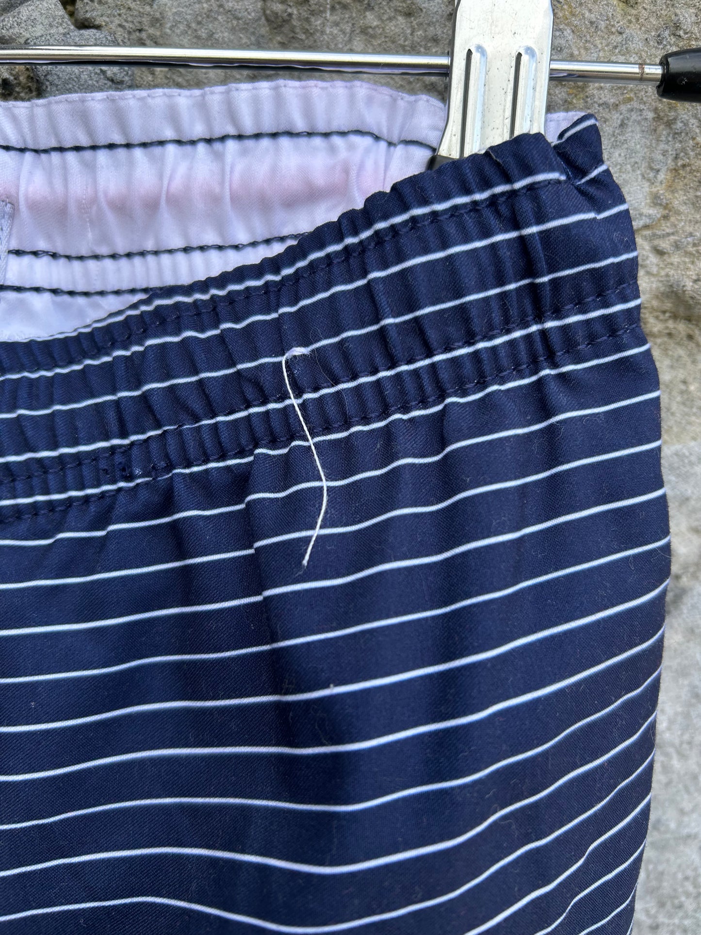 Navy stripy swim trunks  11-12y (146-152cm)
