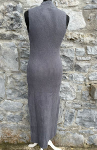 Grey knitted maxi dress uk 8