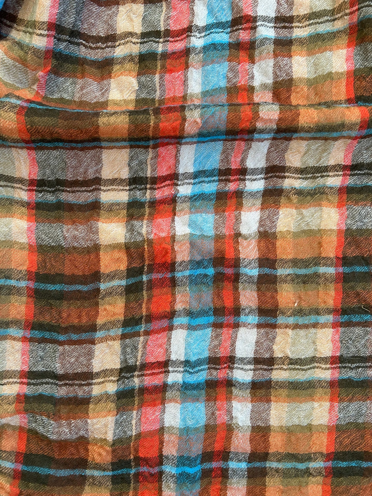 Red&beige wool scarf
