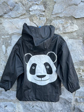 Load image into Gallery viewer, Black panda raincoat  2y (92cm)
