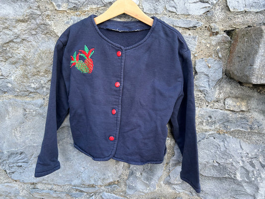 90s pineapple navy bolero  8-9y (128-134cm)