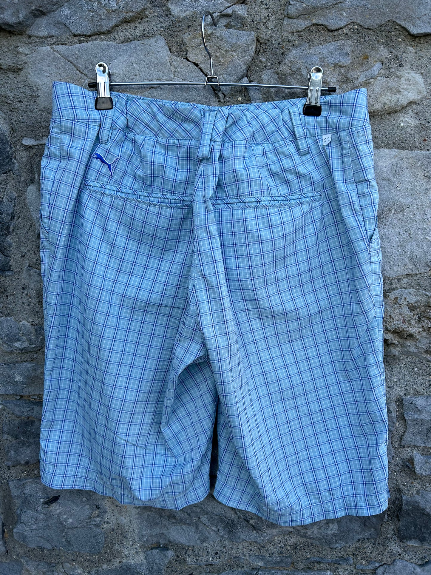 Blue check shorts uk 12-14