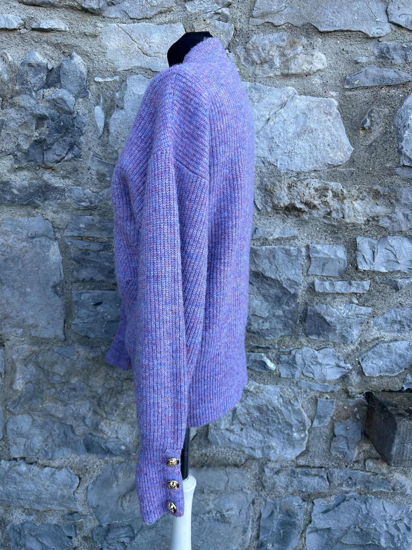 Vee Neck Slouchy Cosy Yarn Jumper uk 10