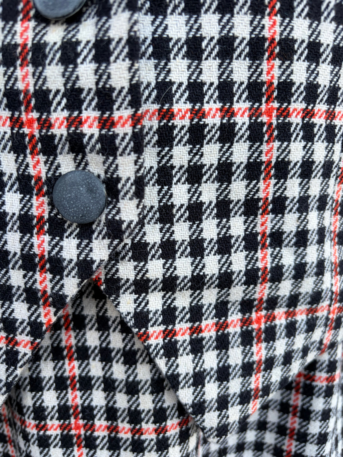 90s Black&white check waistcoat&skirt uk 10-12